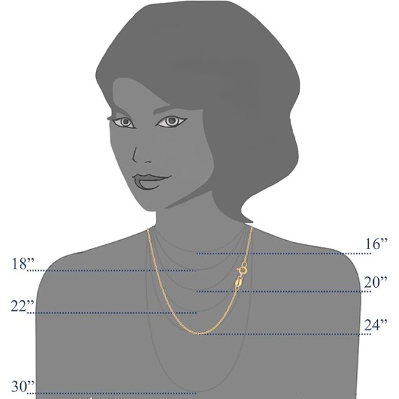 14k Yellow Real Solid Gold Rope Chain Necklace, 0.9mm