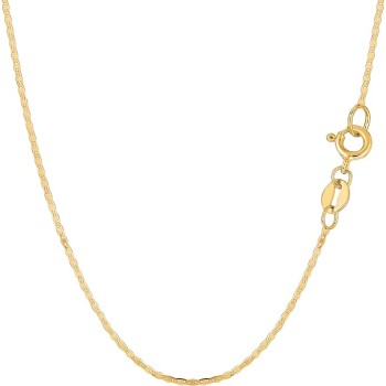 10k Yellow Gold Mariner Link Chain Necklace, 1.2mm