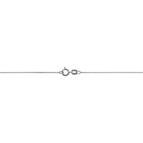 14k White Gold 0.6 mm Diamond-cut Cable Chain Necklace (16, 18, 20, 22, 24 or 30 inch)