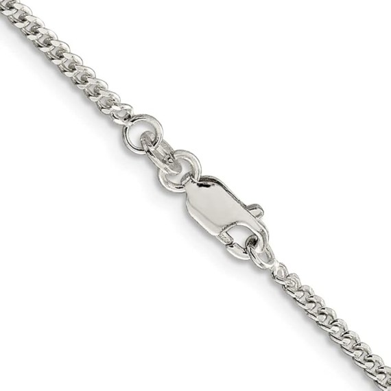 925 Sterling Silver 2mm Curb Link Chain Necklace