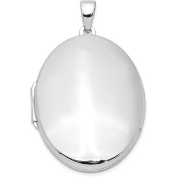 925 Sterling Silver Oval Personalized Photo Locket Necklace Picture Pendant Charm