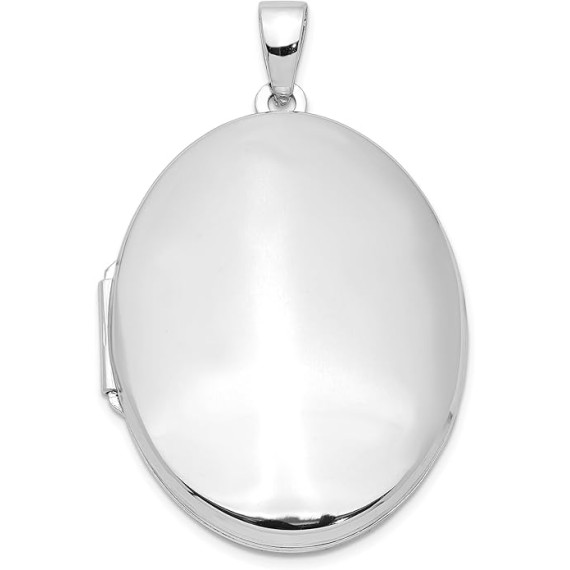 925 Sterling Silver Oval Personalized Photo Locket Necklace Picture Pendant Charm