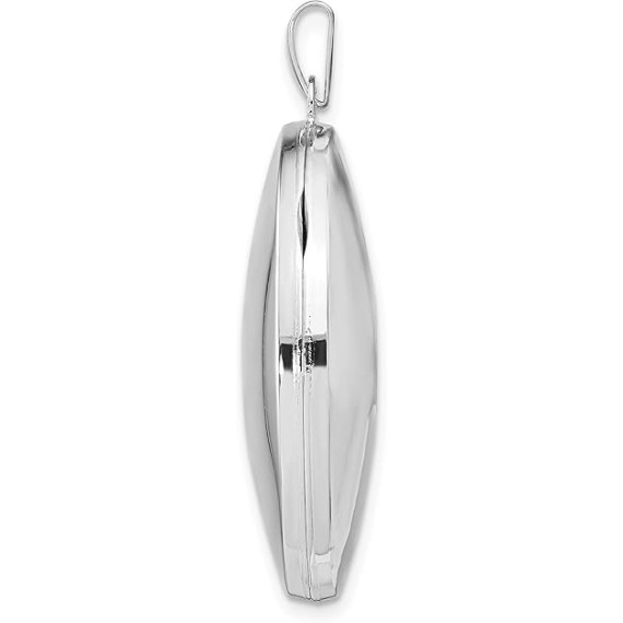 925 Sterling Silver Oval Personalized Photo Locket Necklace Picture Pendant Charm