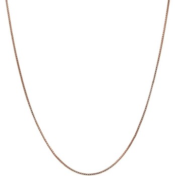 14K Real Solid Rose Gold 0.5mm or 1mm Box Chain Necklace, 16" - 24"