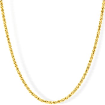 1mm Gold Chain for Men & Women 24k Real Gold Plated Diamond Cut Rope Chain 14 to 30 Inch