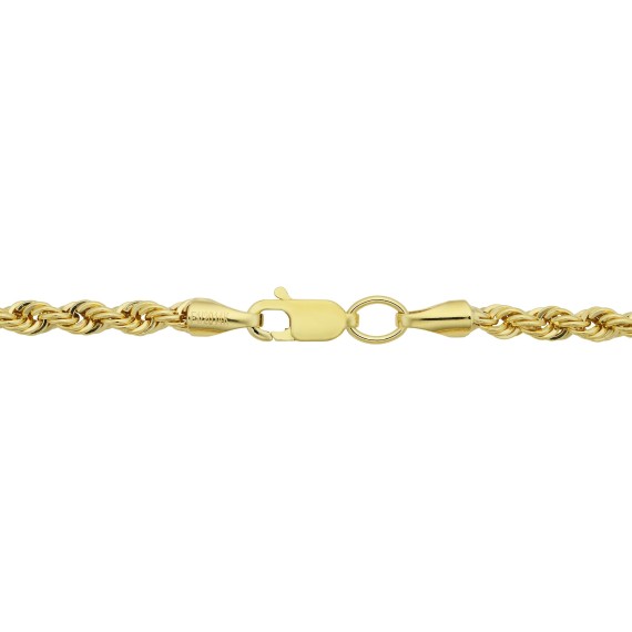 14k Yellow Gold Filled 3.2mm Rope Chain Necklace (16, 18, 20, 22, 24, 26, 30 or 36 inch)