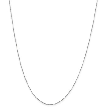 14k White Gold .6mm Diamond Cut Cable Chain