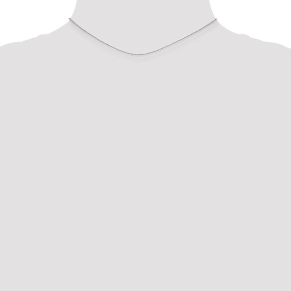 14k White Gold .6mm Diamond Cut Cable Chain