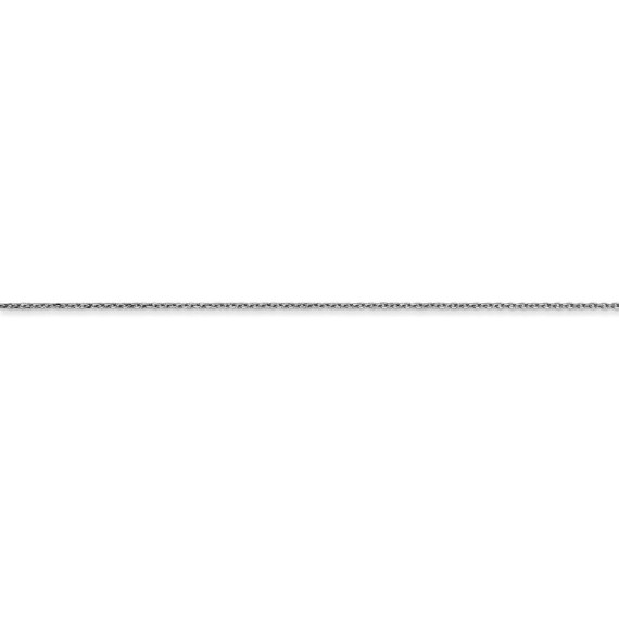 14k White Gold .6mm Diamond Cut Cable Chain