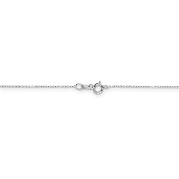 14k White Gold .6mm Diamond Cut Cable Chain
