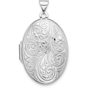 925 Sterling Silver Oval Personalized Photo Locket Necklace Picture Pendant Charm