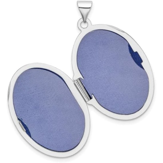 925 Sterling Silver Oval Personalized Photo Locket Necklace Picture Pendant Charm