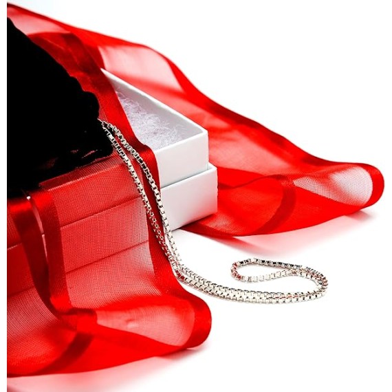 1.4mm Box Chain Necklace for Women and Men 24k Real Gold Plated