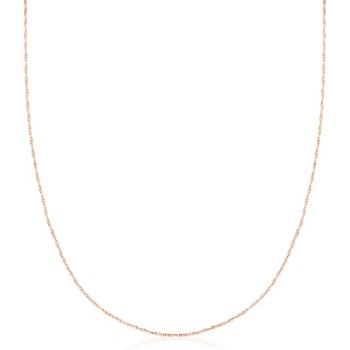 0.7mm 14kt Rose Gold Rope-Chain Necklace