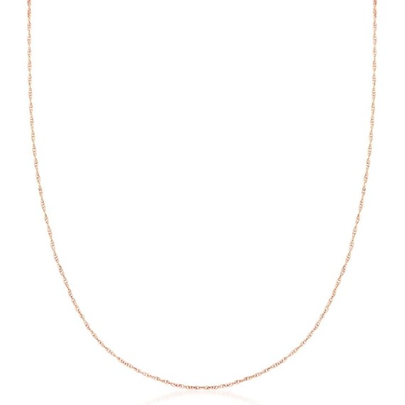 0.7mm 14kt Rose Gold Rope-Chain Necklace