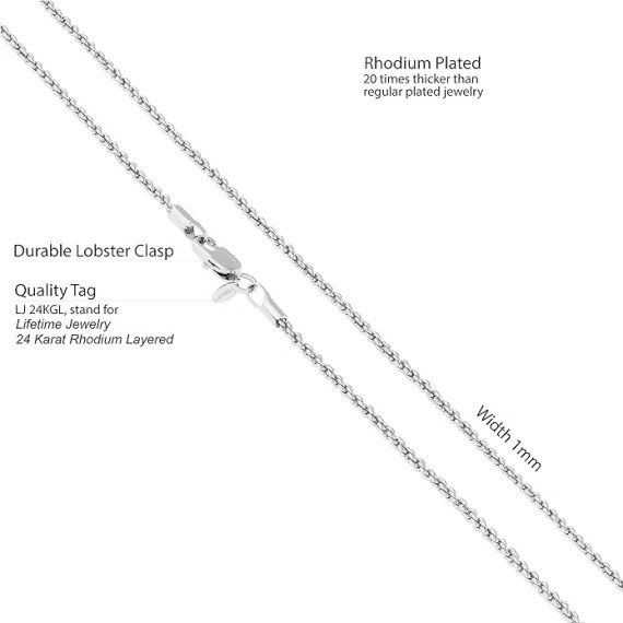 1mm Gold Chain for Men & Women 24k Real Gold Plated Diamond Cut Rope Chain 14 to 30 Inch