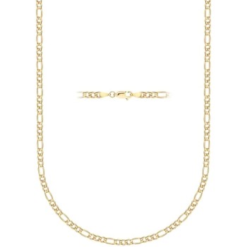 10K Yellow Gold 2.3MM Figaro 3+1 Link Chain Necklace - Size 14"-30"
