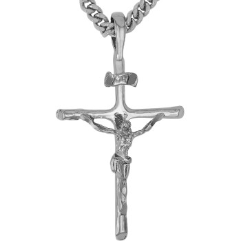 Classic Cross Necklace Chain for Men & Women 24k Real Gold Plated