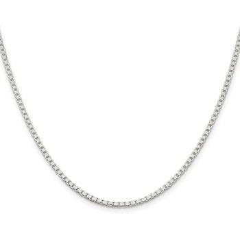 925 Sterling Silver 2mm Box Link Chain Necklace
