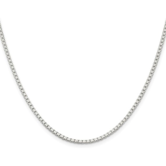 925 Sterling Silver 2mm Box Link Chain Necklace