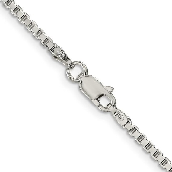925 Sterling Silver 2mm Box Link Chain Necklace