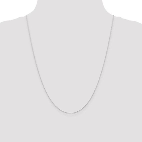 14k White Gold .5 mm (CARDED) Cable Rope Chain