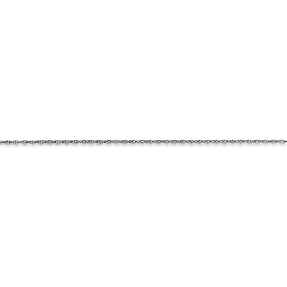 14k White Gold .5 mm (CARDED) Cable Rope Chain