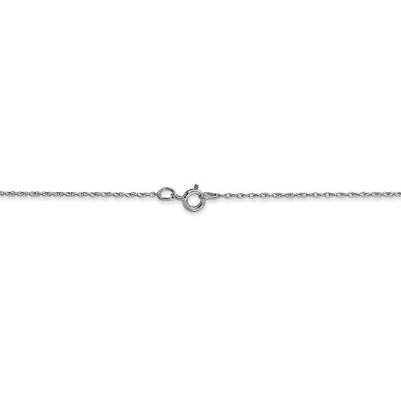 14k White Gold .5 mm (CARDED) Cable Rope Chain