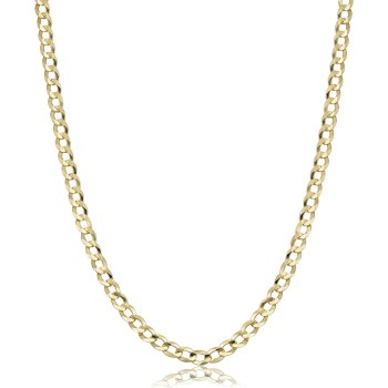 10K Gold Unisex 2.2mm Italian Cuban Curb Link Chain Necklace- 10K Necklaces, 10 Karat Gold Chain, 16" 18" 20" 22" 24" 26" 28" 30"