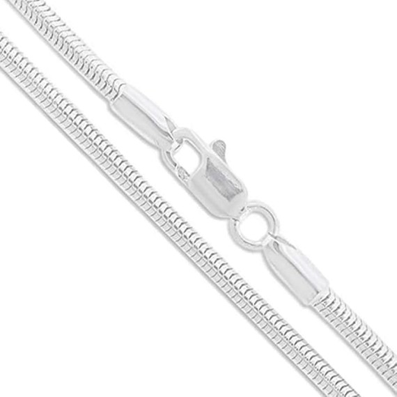 925 Sterling Silver necklace 2MM, 2.5MM, 3MM, 4MM, 5MM Solid Round Snake silver Chain Necklace- Flexible Snake Chain Necklace, Round 925 Sterling Silver Necklace,Made In Italy, Men and Women Jewelry Gadgets