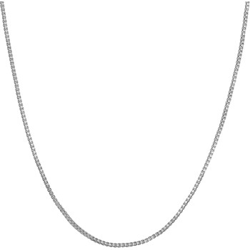 1mm Box Chain Necklace for Women and Men 24k Real Gold Plated
