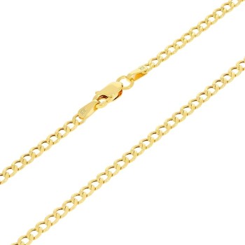 10k Real Yellow Gold Cuban Curb Link 2.5mm Chain Necklace (16"-26") Italian Jewelry for Men & Women