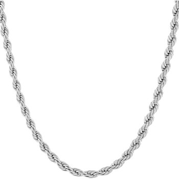 4mm Gold Rope Chain for Men & Women 24k Real Gold Plated Diamond Cut Gold Necklace 16 to 30 Inch