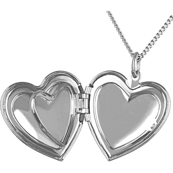 Antique Heart Locket Necklace That Holds Pictures 24k Gold Plated