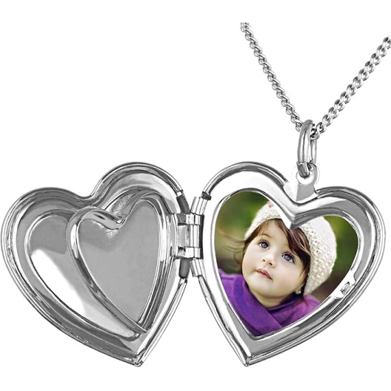Antique Heart Locket Necklace That Holds Pictures 24k Gold Plated
