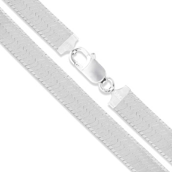 Sterling Silver Flexible Magic Herringbone Necklace 2.7mm-14.6mm Solid 925 Italian Chain