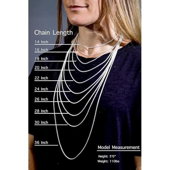 Sterling Silver Flexible Magic Herringbone Necklace 2.7mm-14.6mm Solid 925 Italian Chain