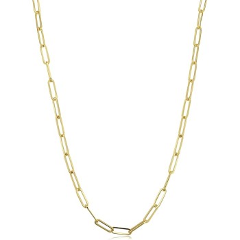 925 Sterling Silver 3mm Paperclip Chain Necklace for Women - Choose Your Color and Length