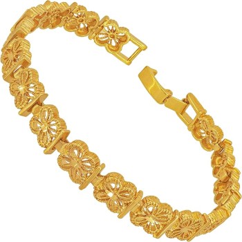 Good Luck Filigree Bracelet 24k Gold Plated for Women and Teen