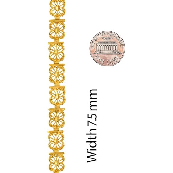 Good Luck Filigree Bracelet 24k Gold Plated for Women and Teen