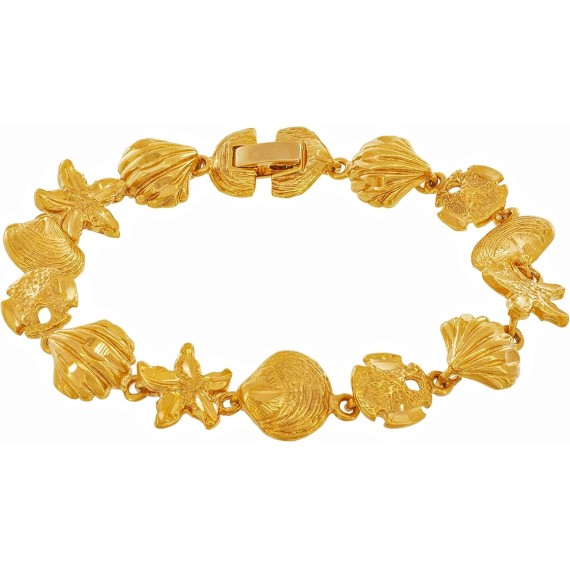 Womens Gold Anklet 24k Real Gold Plated Diamond Cut Beach Charm Ankle Bracelets