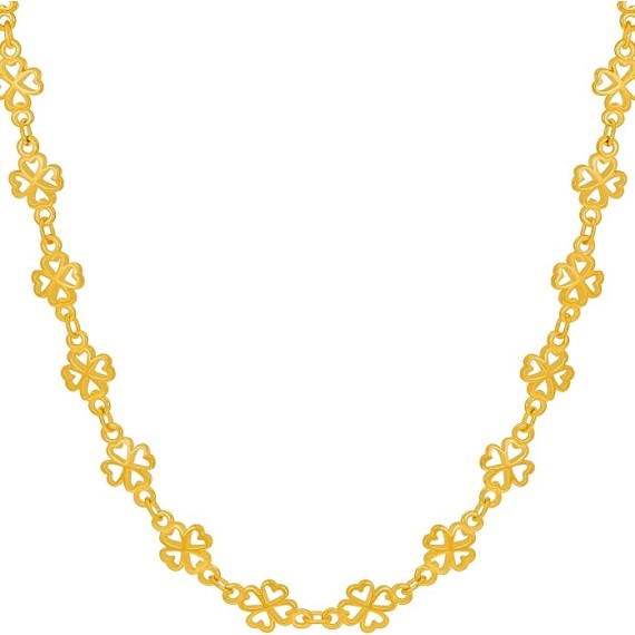Good Luck Chain Necklace for Women and Men 24k Real Gold Plated