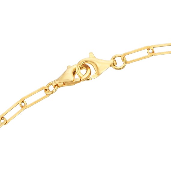 2-In-1 Italian 18kt Gold Over Sterling Paper Clip Link Necklace and Eyeglass Chain. 30 inches