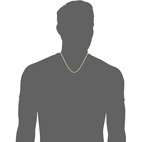 Solid 14k Yellow Gold Filled Rope Chain Necklace for Men and Women (2.1 mm, 3.2 mm, 4.2 mm or 6 mm)