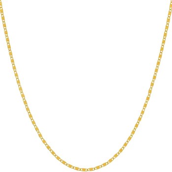 Scroll Link Chain Necklace 24k Real Gold Plated for Men & Women