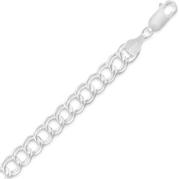 Diamond Cut Charm Bracelet (7mm)