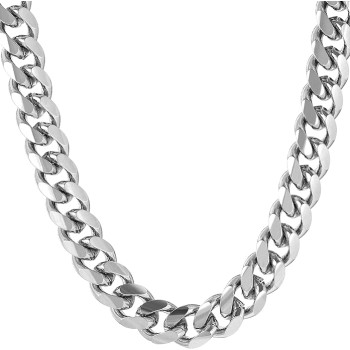 9mm Miami Curb Cuban Link Chain Necklace 24k Gold Plated