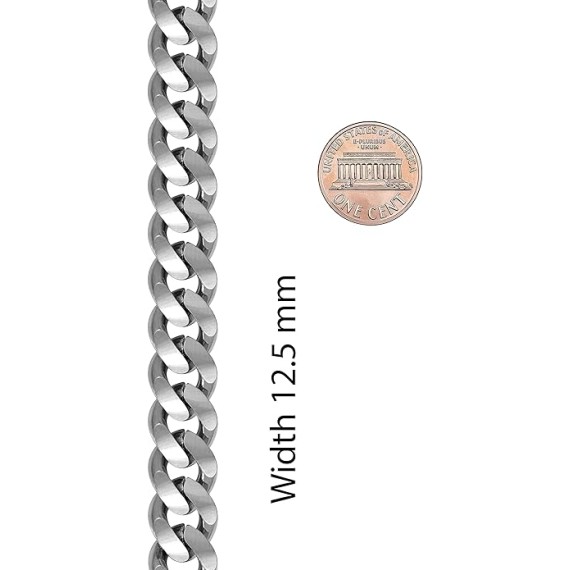 12mm Miami Curb Cuban Link Chain Bracelet for Men 24k Gold Plated