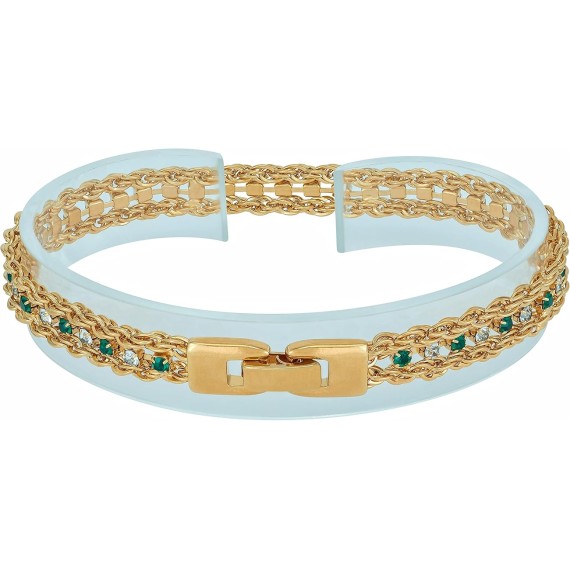 Braided Rope Chain Bracelets with Crystals for Women 24k Gold Plated