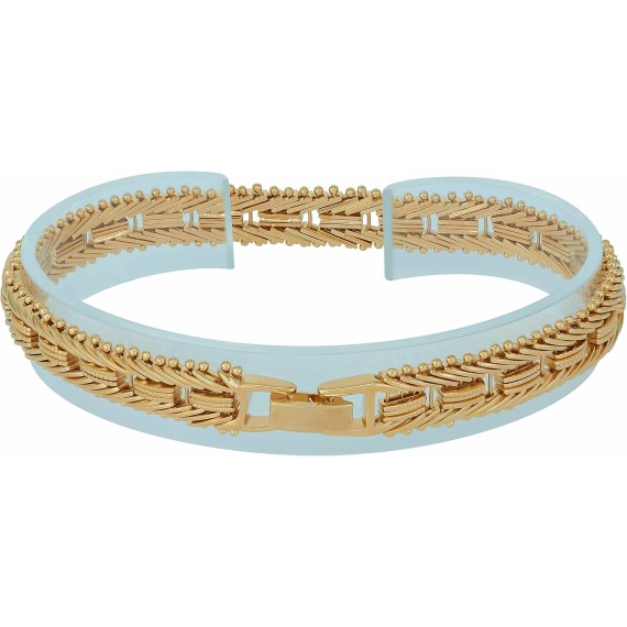 9.5mm Designer Mesh Ladies Bracelet 24k Gold Plated for Women